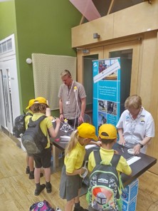 Primary school children undertaking an activity with Cornwall Marine Academy CIC