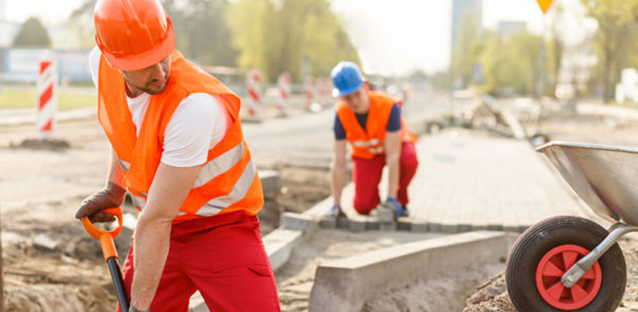 Construction workers on a site